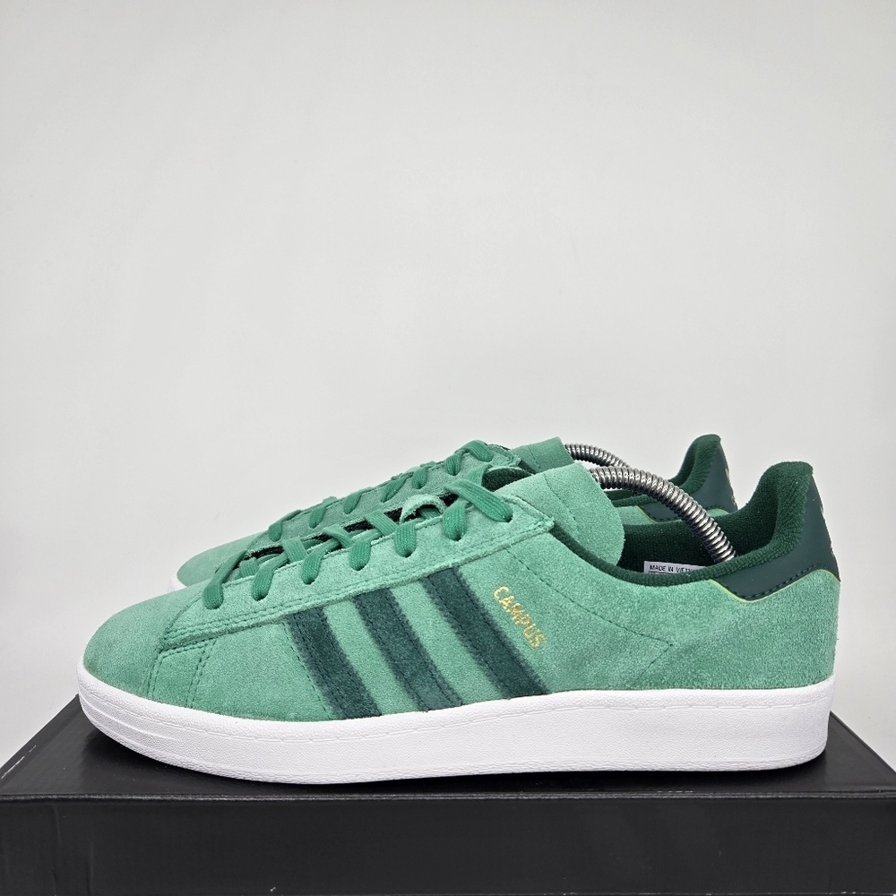 New Adidas Campus ADV 'Court Green' Men's Skateboarding Shoes Size 11.5